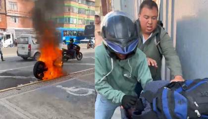 “Robo por necesidad”, la justificación de un joven al que ciudadanos le quemaron su moto tras el hurto de celulares