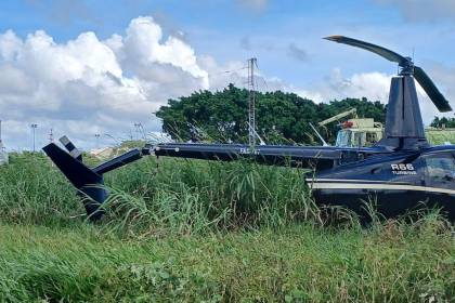 “Mala maniobra” provocó que un helicóptero sufra incidente en el aeropuerto El Trompillo