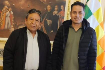 El vicepresidente electo Edmand Lara se reúne con David Choquehuanca dentro del proceso de transición El vicepresidente electo Edmand Lara se reúne con David Choquehuanca dentro del proceso de transición