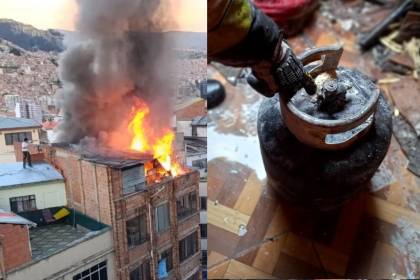 Tres incendios en menos de 24 horas se produjeron en La Paz afectando un restaurante, una chifa y un edificio 