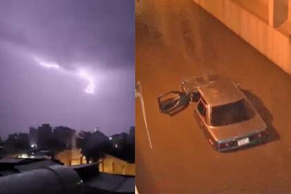 Intensa lluvia con tormenta eléctrica en Cochabamba deja zonas inundadas y vehículos atrapados  Intensa lluvia con tormenta eléctrica en Cochabamba deja zonas inundadas y vehículos atrapados