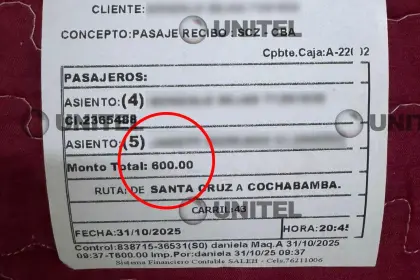 Denuncian que pasajes desde Santa Cruz a Cochabamba se venden a más del doble de lo permitido por la ATT Denuncian que pasajes desde Santa Cruz a Cochabamba se venden a más del doble de lo permitido por la ATT