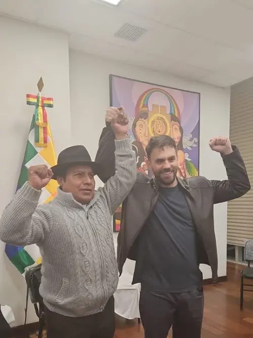 Eduardo Del Castillo y Milán Berna fueron presentados como candidatos del MAS. Eduardo Del Castillo y Milán Berna fueron presentados como candidatos del MAS.