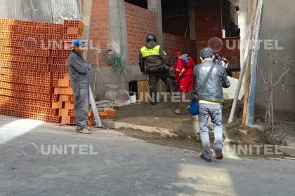 Un obrero cayó del segundo piso de una construcción en la zona de Villa Fátima de La Paz 