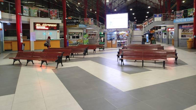 La terminal de La Paz luce vacía este miércoles La terminal de La Paz luce vacía este miércoles