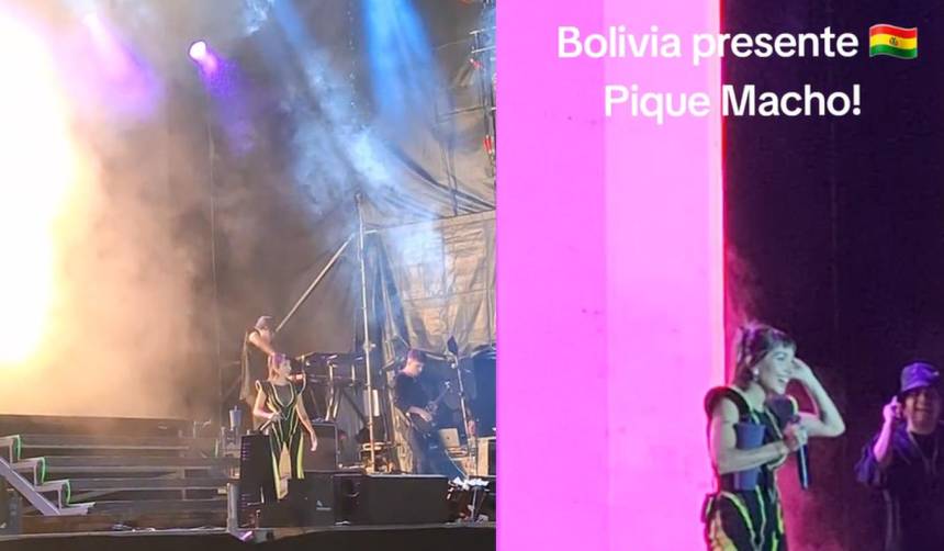Video: la alusión a Piqué y al pique macho en el concierto de María Becerra en Cochabamba