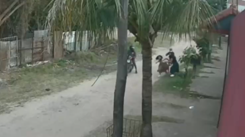Momento en el que las víctimas fueron atacadas por los delincuentes Momento en el que las víctimas fueron atacadas por los delincuentes