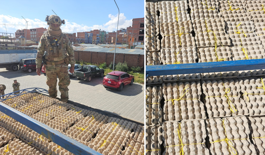 Interceptan camión con 6.500 maples con huevo que eran trasladados de contrabando a Perú