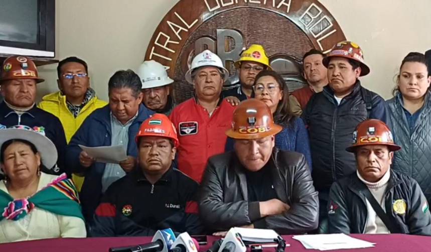 COB exige archivar el proyecto de ley antibloqueos y cuestiona DS 5552 que reestructura la Vicepresidencia