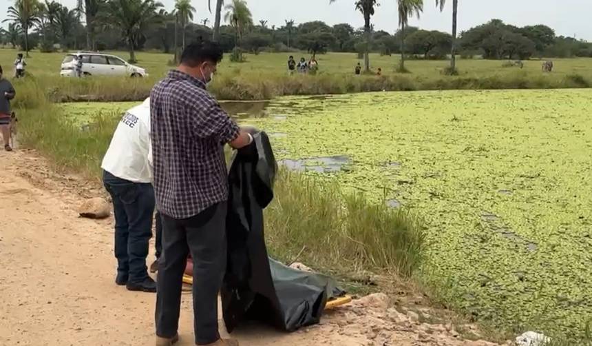 Se fue de pesca a una laguna y terminó encontrando a un hombre muerto