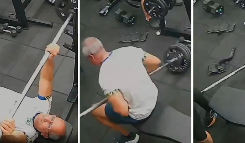 Imágenes sensibles: Hombre de 55 años muere tras caerle una barra en el pecho mientras hacía ejercicio