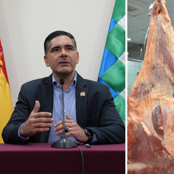 Ministro lamenta incremento del precio de la carne en los mercados pese a la baja de Bs 5 del kilo gancho