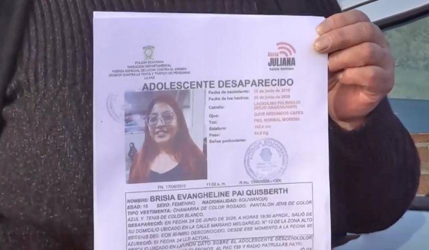 Buscan a adolescente desaparecida, salió de su casa en Alto Miraflores y una cámara la grabó por Río Seco