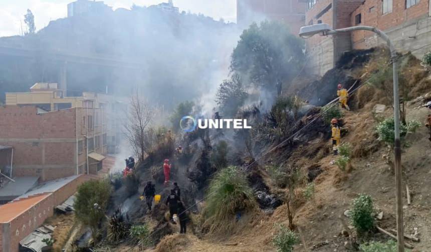 La Paz: Incendio forestal estuvo a punto de afectar viviendas en Huanuhuanuni