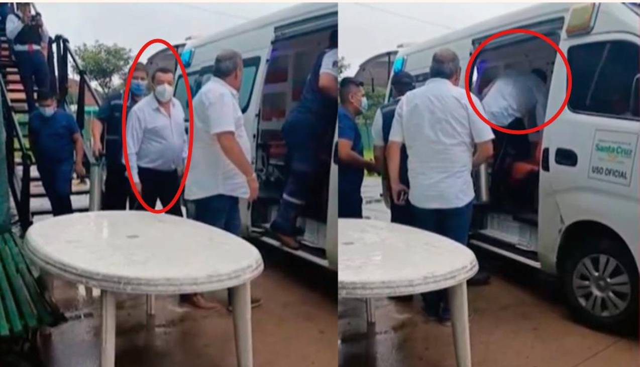 Video: Jhonny Fernández salió caminando de la Delcc para subir a la ambulancia que lo llevó a una clínica