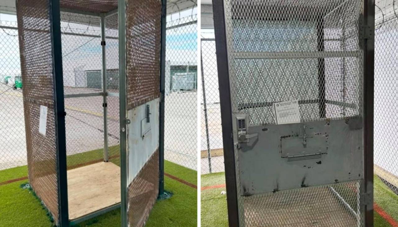 Detenidos en “Alligator Alcatraz” estaban en celdas del tamaño de una cabina telefónica