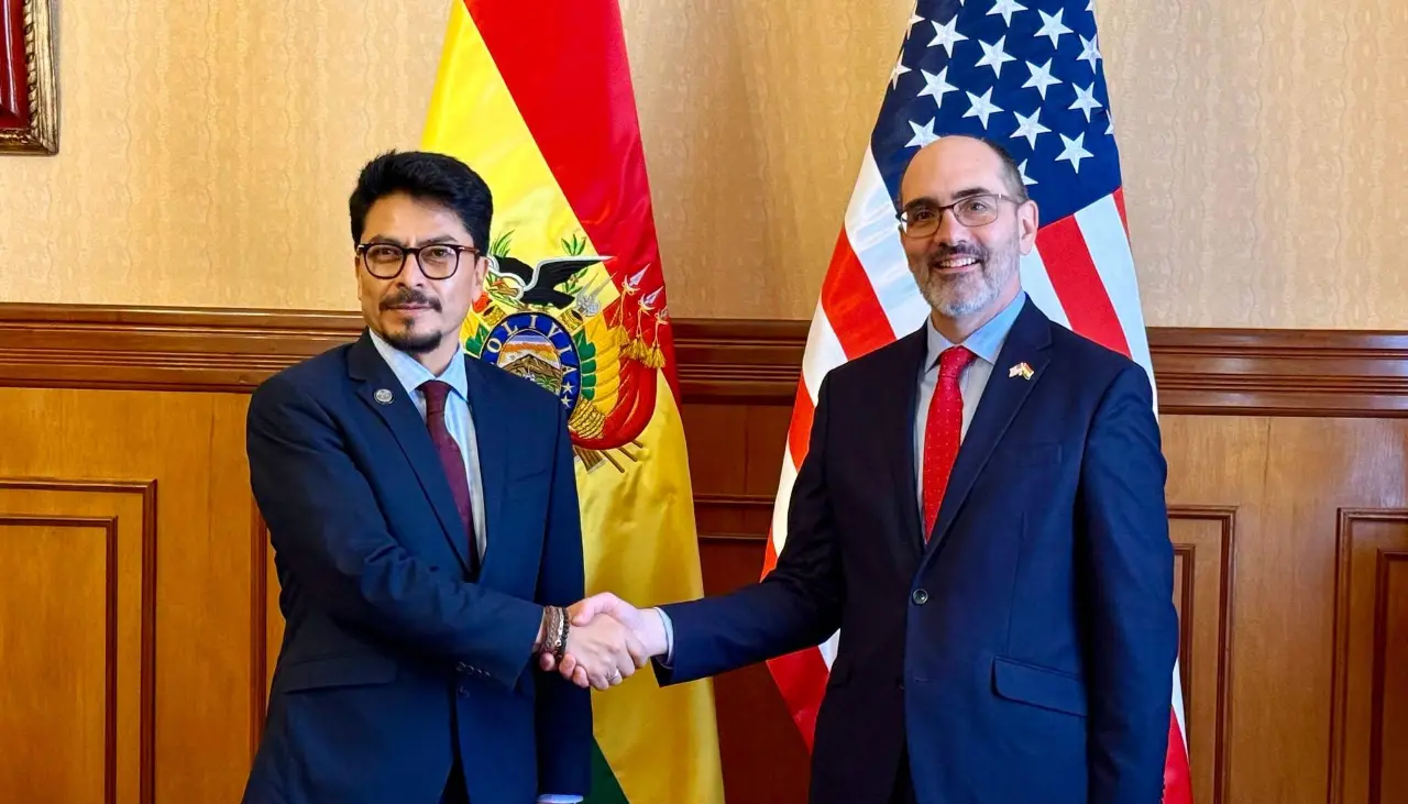 Canciller Aramayo se reúne con el nuevo encargado de Negocios de Estados Unidos en Bolivia