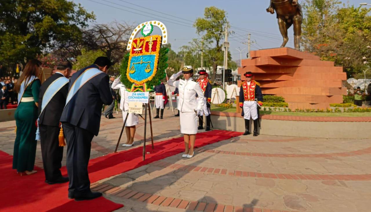 Cochabamba celebra sus 214 años de la gesta libertaria