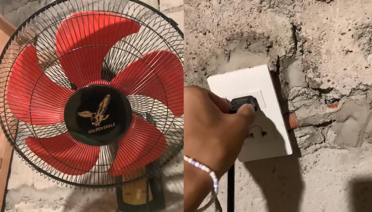 “Funciona, pero no sirve”: El épico resultado del ventilador que un hombre instaló en su habitación 