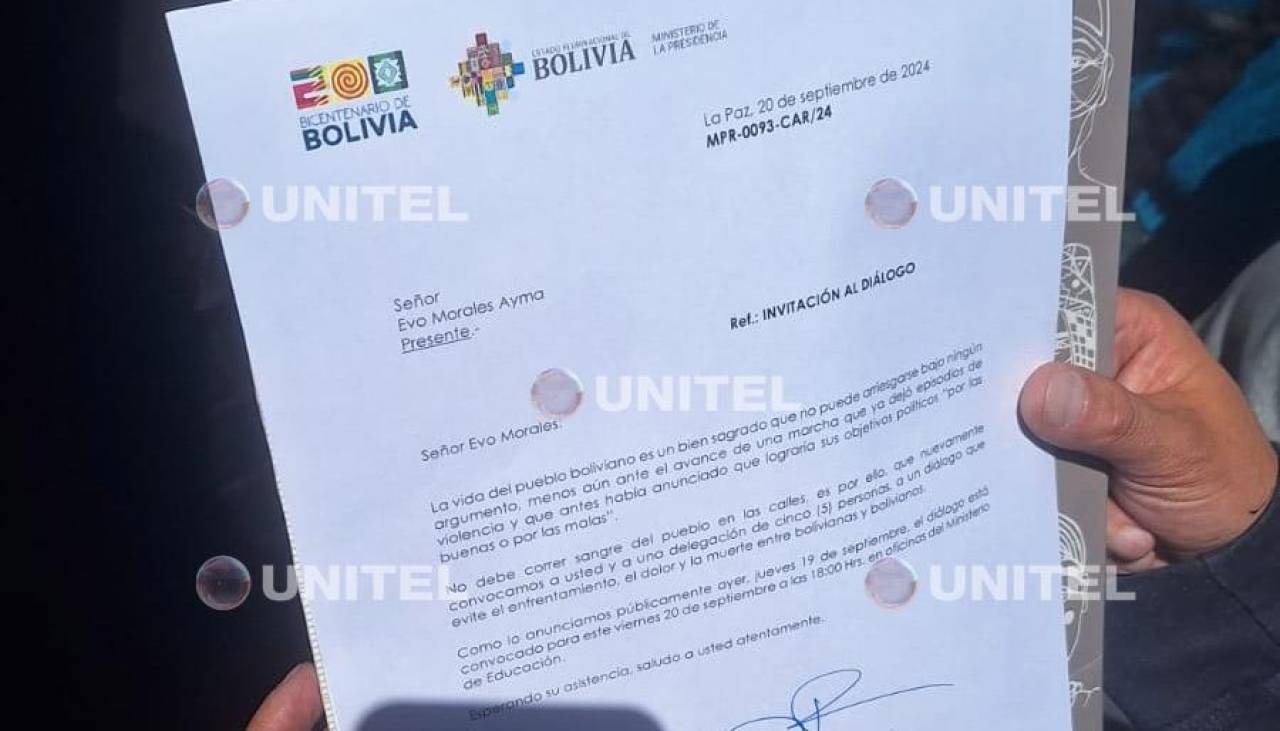 Marcha evista rechaza carta de invitación a Evo y le dice al Gobierno que vaya a dialogar a la carretera