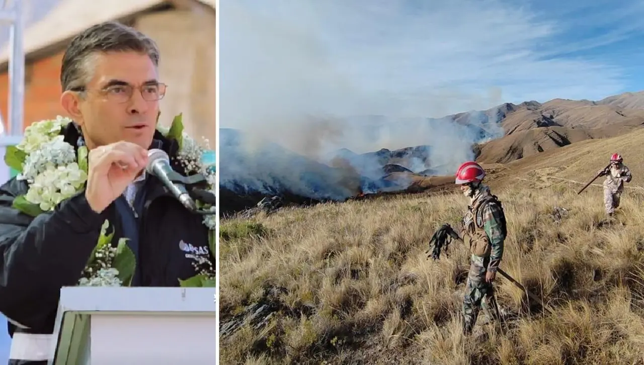 Incendios en Tarija: Paz dice que el fuego es recurrente en zonas “más pobladas o camino a ser urbanizadas”