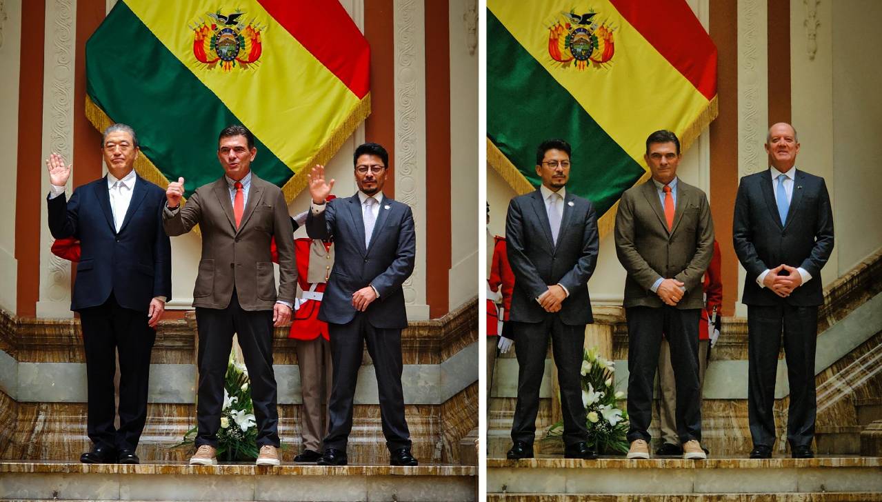 Paz apunta a “romper el enclaustramiento” tras entrega de credenciales a embajadores de Perú y Japón