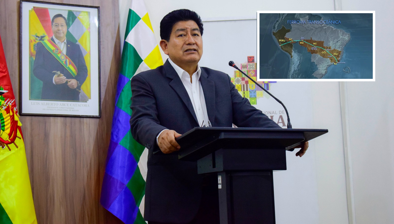Tren bioceánico: Ministro Montaño dice que trazo que excluye a Bolivia no tiene estudios ni un riel construido