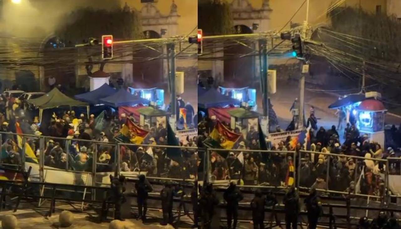 Indígenas protestan en la puerta de la Asamblea Legislativa exigiendo la abrogación de la Ley 1720 sin modificación