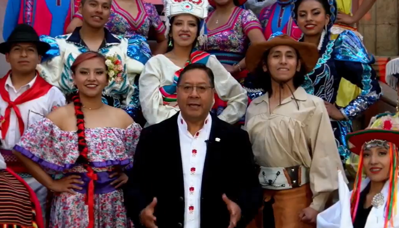 “Nunca dejaremos que nos arrebaten nuestras danzas”: El mensaje de Arce en el inicio del Carnaval 2025