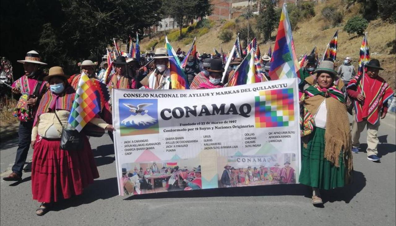 Conamaq también se moviliza en La Paz por la abrogación del DS 5503