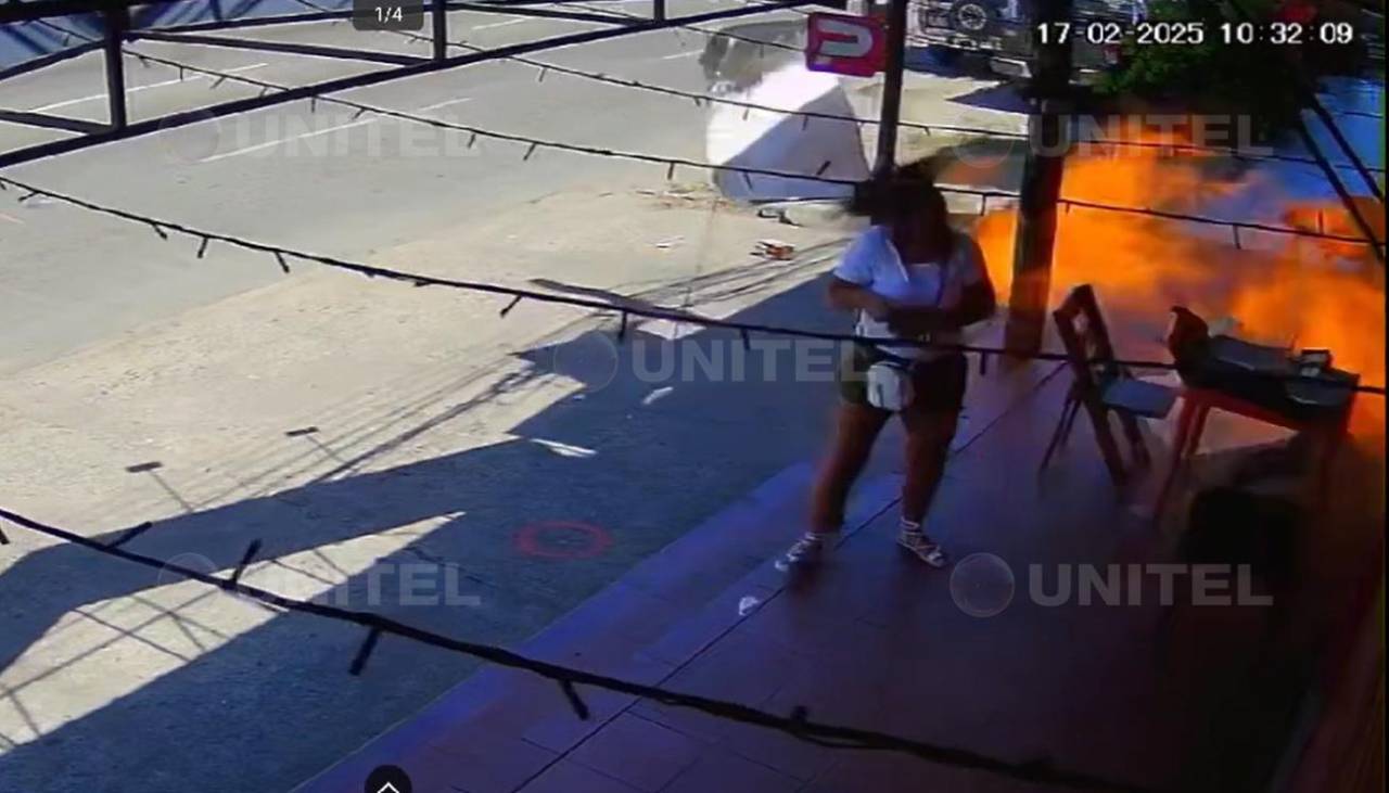 Un video registró el momento exacto cuando ocurrió la explosión en una salteñería 