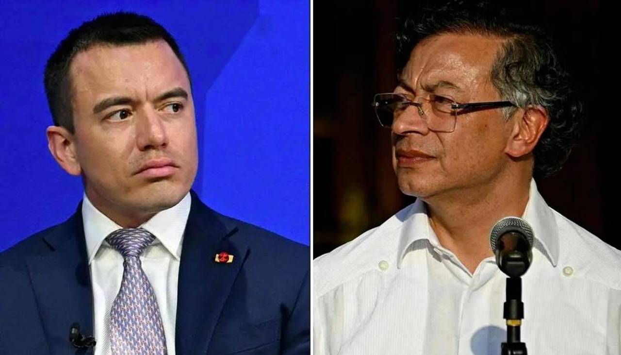 Presidente de Ecuador acusa a Petro de impulsar una "incursión" guerrillera desde Colombia
