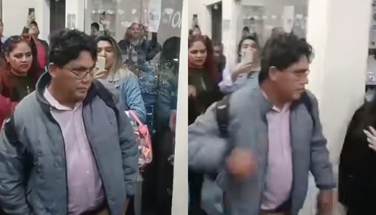 Increpan al diputado evista Héctor Arce en el aeropuerto de El Alto