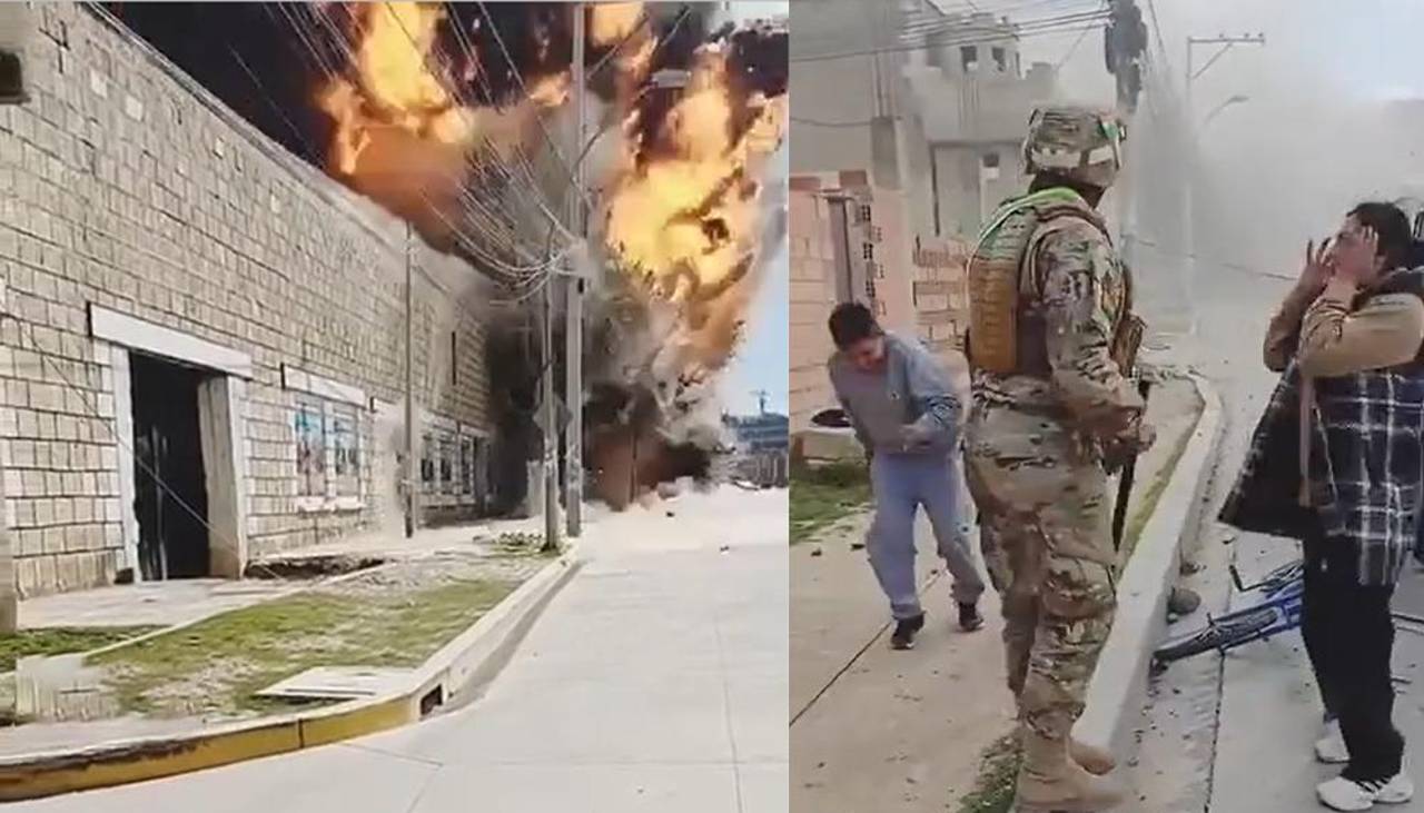 Video muestra el momento exacto de la segunda explosión en un cuartel de Viacha