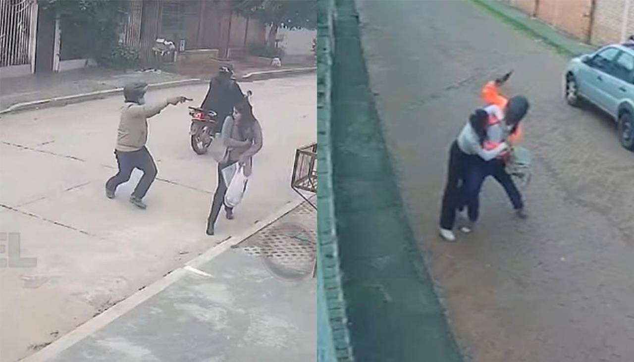 Videos: Delincuentes en moto atracan a dos mujeres de manera violenta y les arrebatan sus celulares