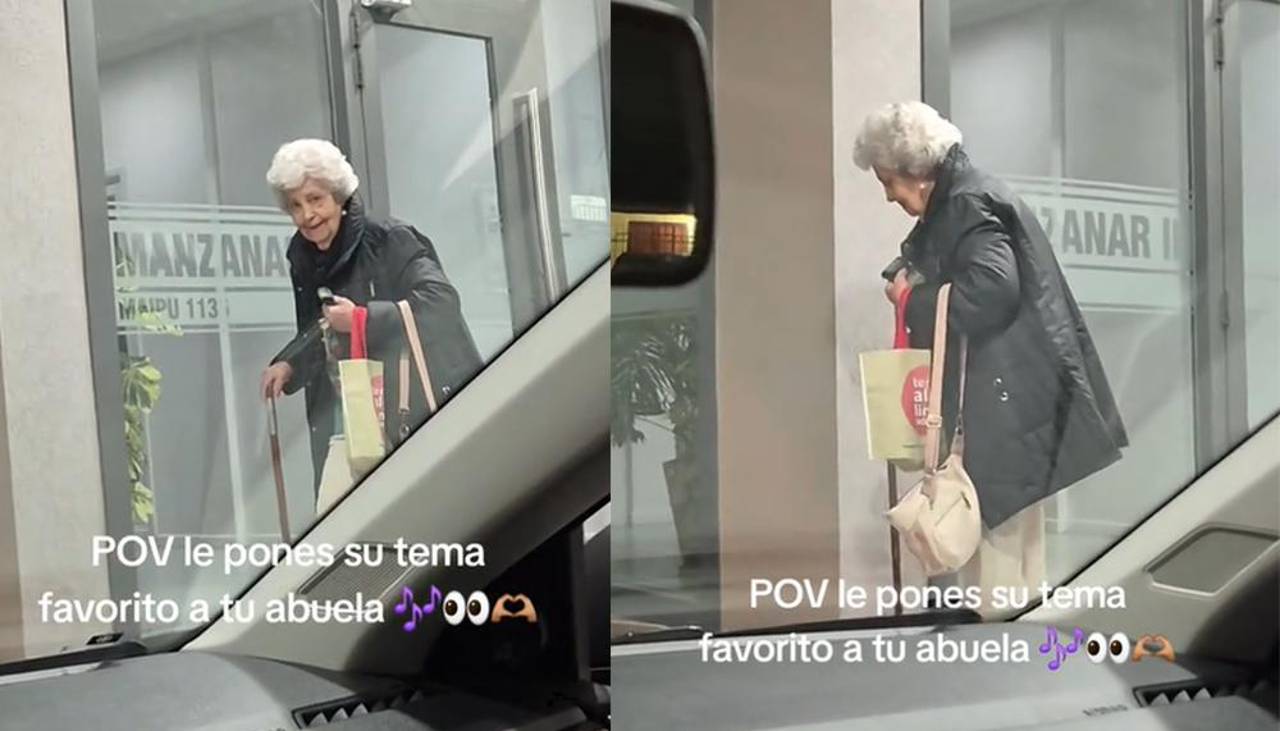 ¡Icónica! Abuelita baila ‘el bombón asesino’ en plena calle