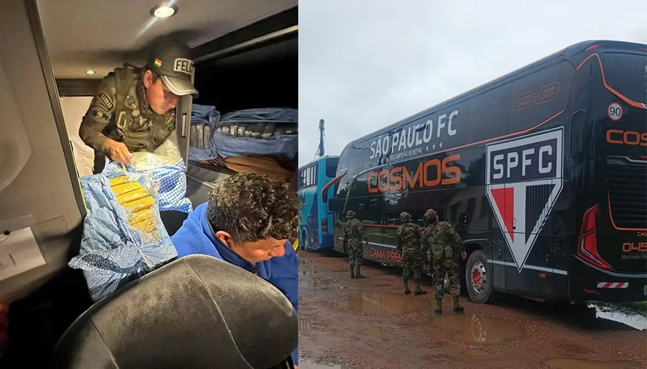 Cinco aprehendidos tras hallar 196 kilos de marihuana oculta en dos buses que iban de Cochabamba y Santa Cruz