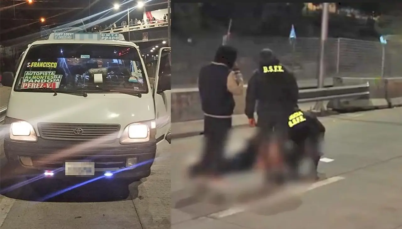 La Paz: Una mujer muere tras caer de un minibús en movimiento en plena autopista