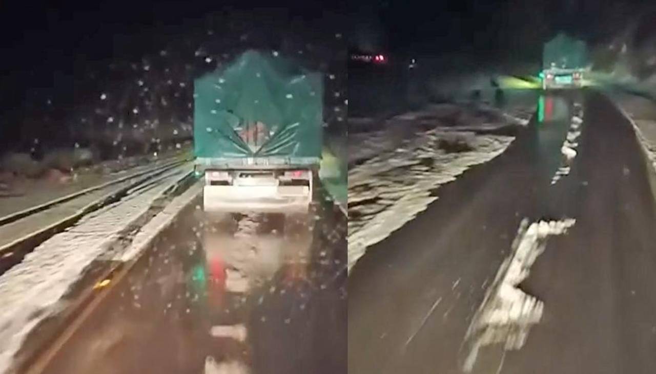 Intensa granizada en Pongo afecta la carretera que une Cochabamba con Oruro y La Paz