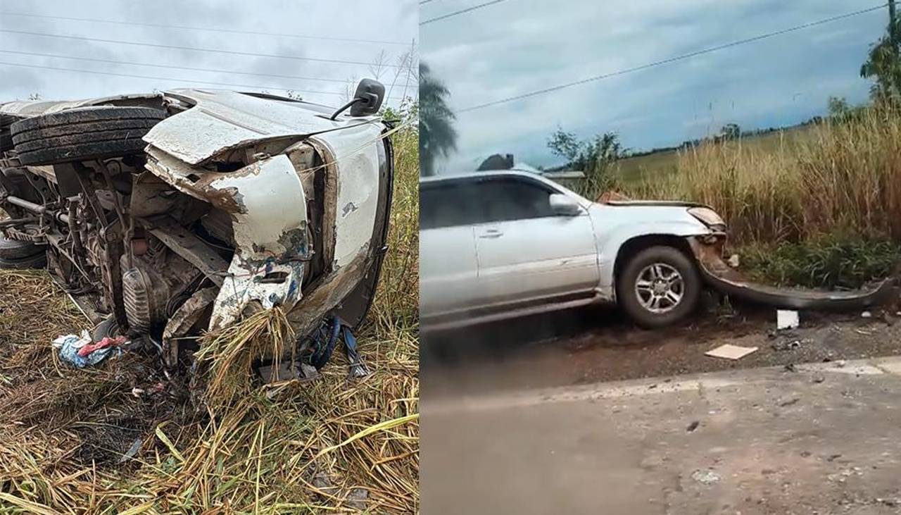 Accidente entre dos vehículos deja al menos tres fallecidos y más de 10 heridos en la ruta Cotoca - Puerto Paila