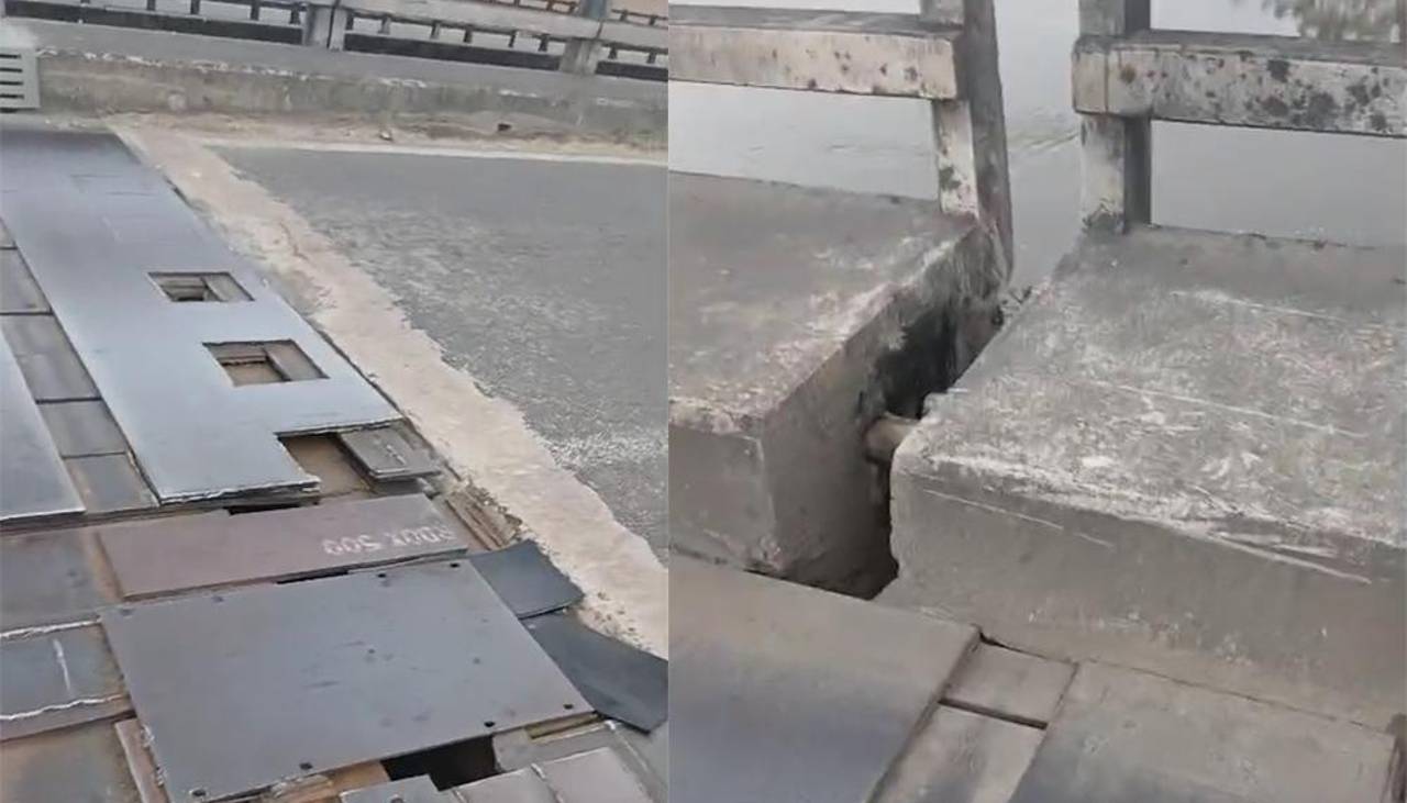 Denuncian daños en el puente Sacta, conductores muestran separaciones en la estructura