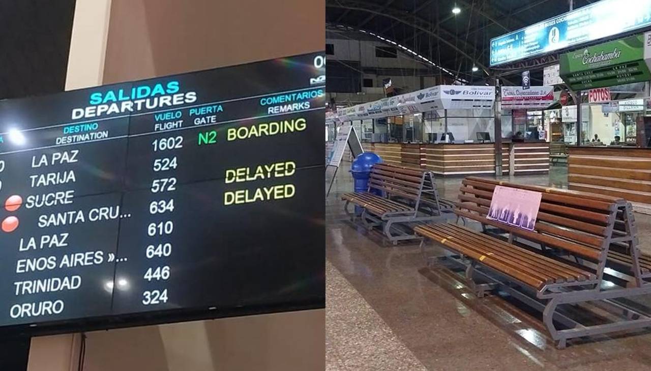 Cochabamba: Denuncian retrasos en los vuelos mientras que la Terminal se encuentra cerrada por los bloqueos