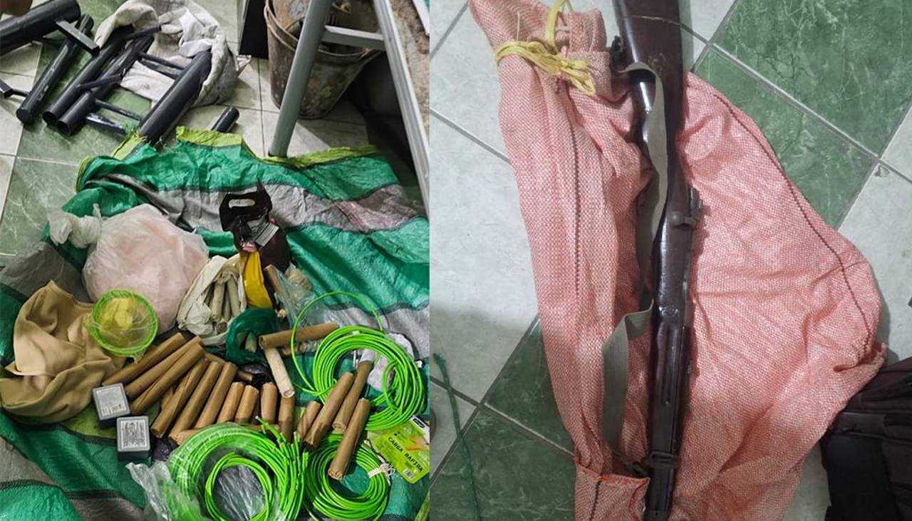 Cuatro aprehendidos tras ser sorprendidos con armas y explosivos en dos camiones