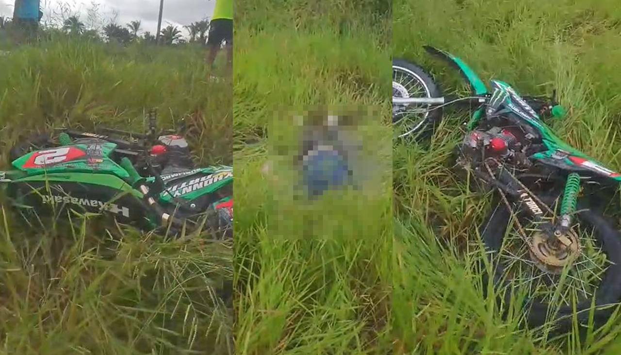 Santa Cruz: Hallan a motociclista sin vida entre los pastizales a un lado de la carretera a Okinawa