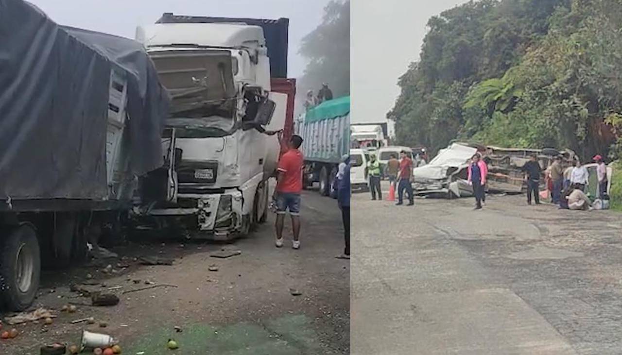 Dos fallecidos y al menos cinco heridos dejó el choque múltiple en ruta nueva Cochabamba – Santa Cruz