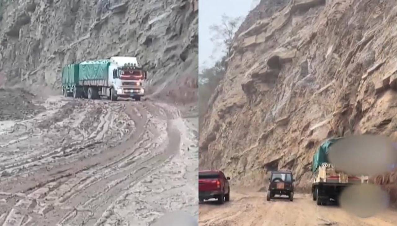 Reportan retrasos en los viajes a los valles cruceños por lluvias en una zona donde se realizan trabajos de refacción