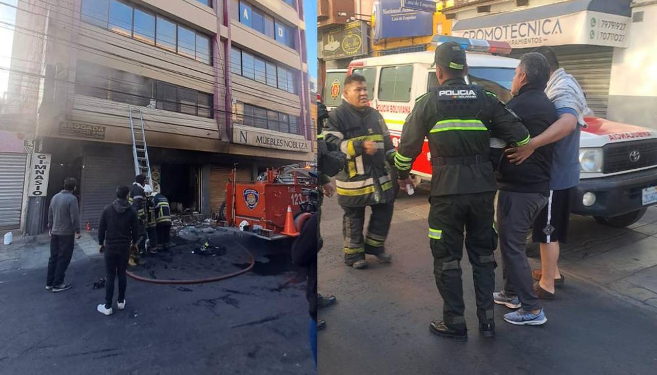Incendio en un restaurante alcanza a un edificio y deja a una persona afectada por el humo