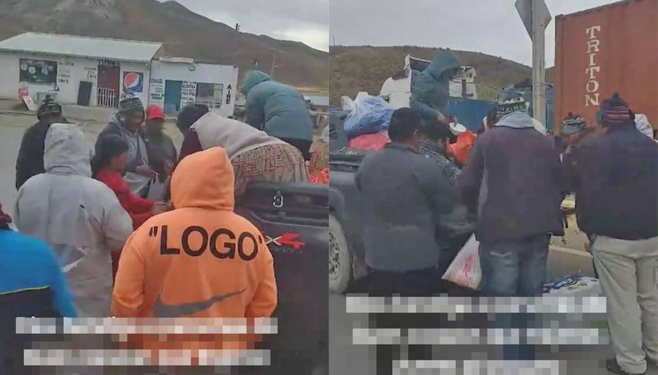 Videos: Familia lleva víveres y medicamentos a transportistas varados por los bloqueos