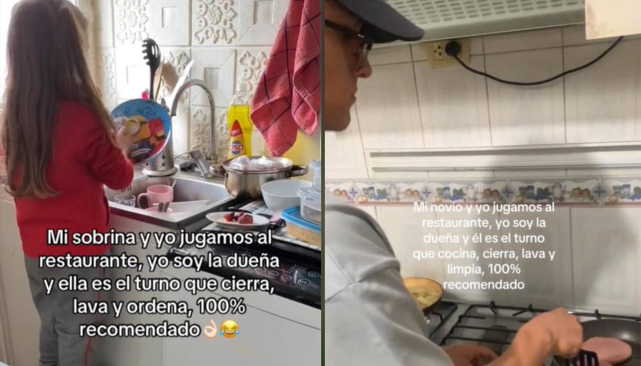 “¿Jugamos al restaurante?”, la graciosa actividad en familia que se viraliza en TikTok