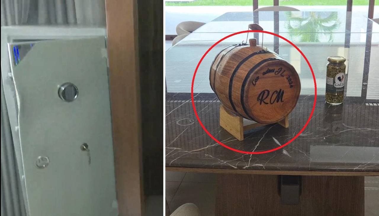 Allanamiento: Hallan un barril con las iniciales de R.M. y una caja fuerte tras una puerta secreta